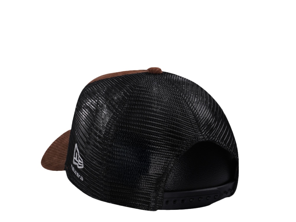 New Era Red Bull Racing Corduroy Brown 9Forty A Frame Trucker Snapback Casquette