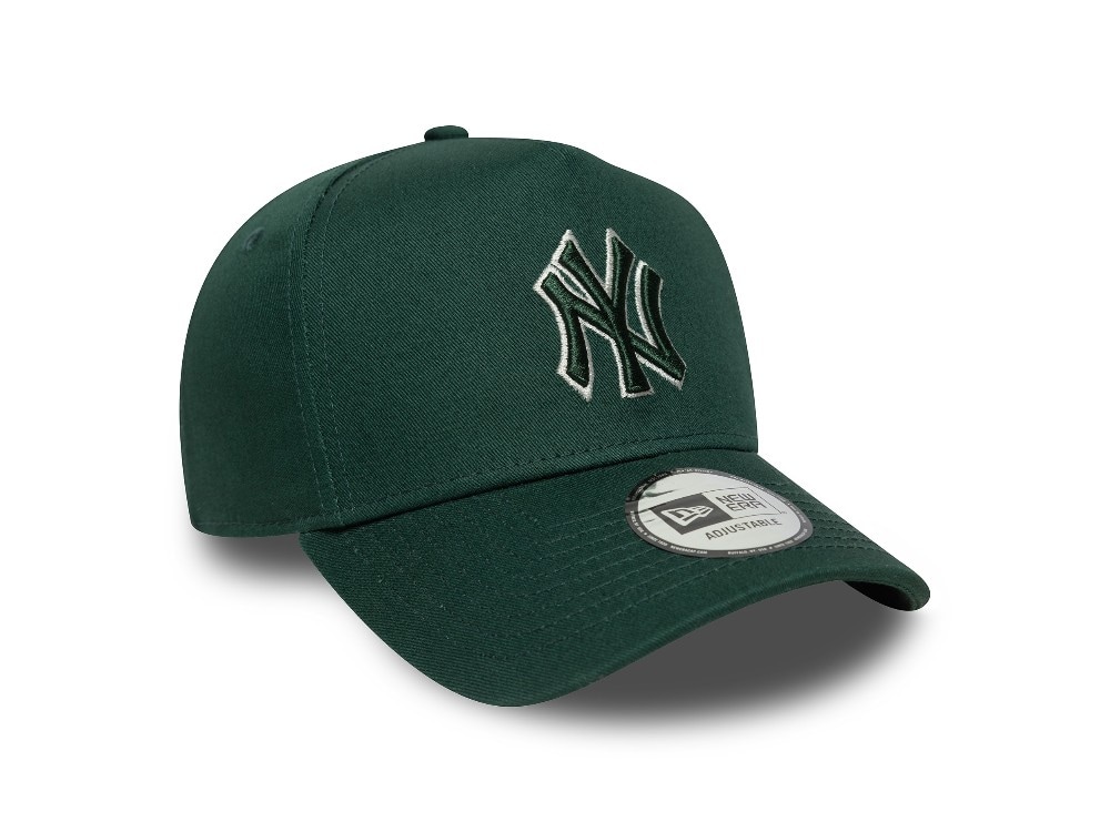 New Era New York Yankees Team Outline Dark Green 9Forty A Frame Snapback Casquette