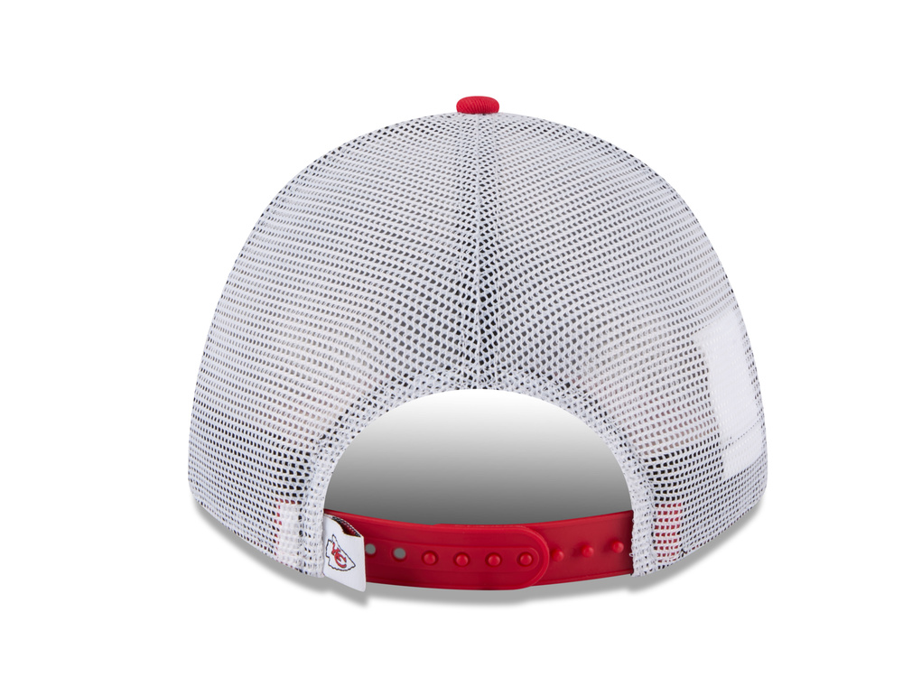 New Era Kansas City Chiefs Official Team Color Edition 9Forty M Crown A Frame Trucker Snapback Casquette