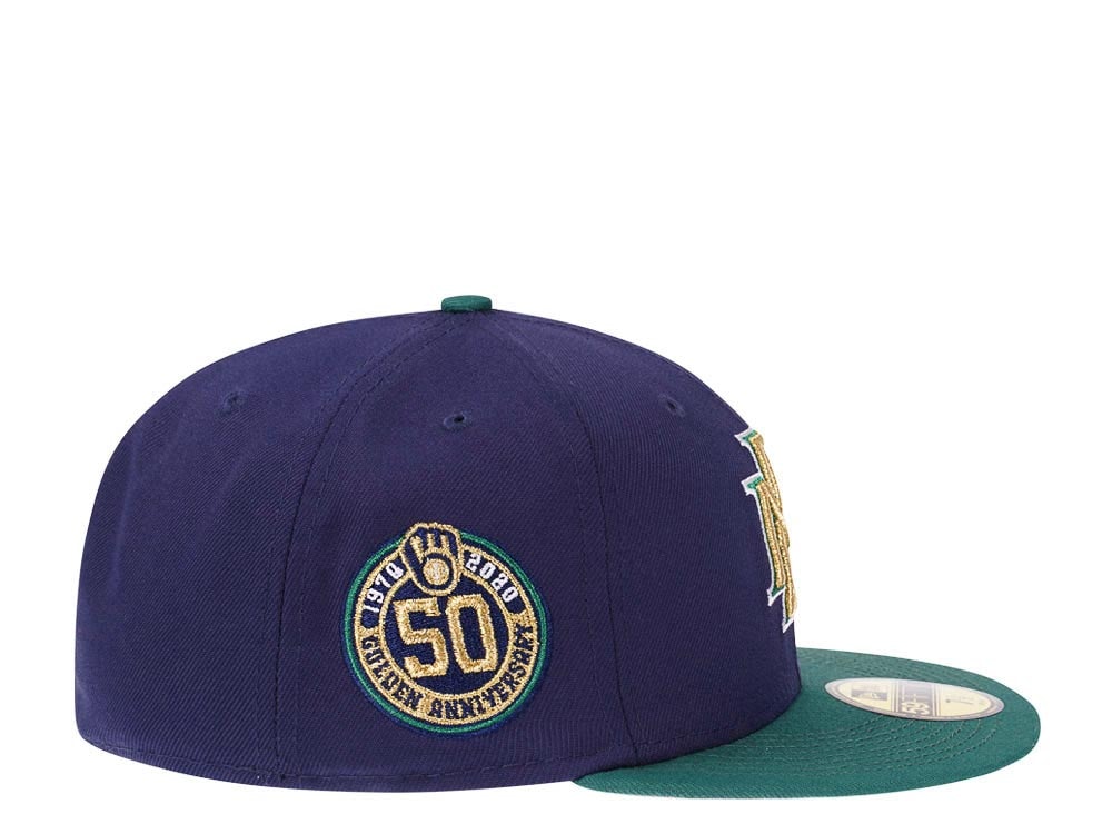 New Era Milwaukee Brewers 50th Anniversary Two Tone Edition 59Fifty Fitted Casquette