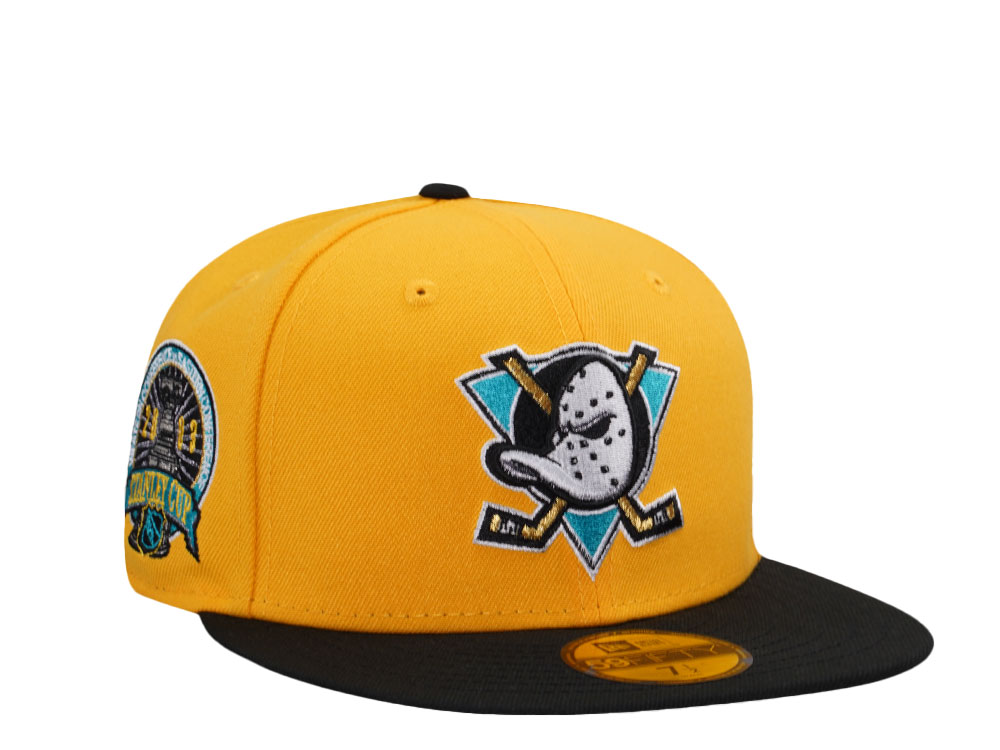 New Era Anaheim Ducks Stanley Cup 2003 Finals Gold Black Two Tone Edition 59Fifty Fitted Casquette