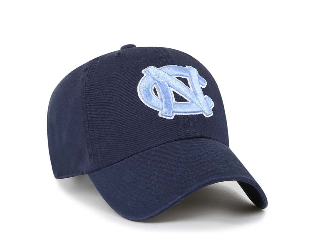 47Brand North Carolina Tar Heels Navy Clean Up Strapback Casquette