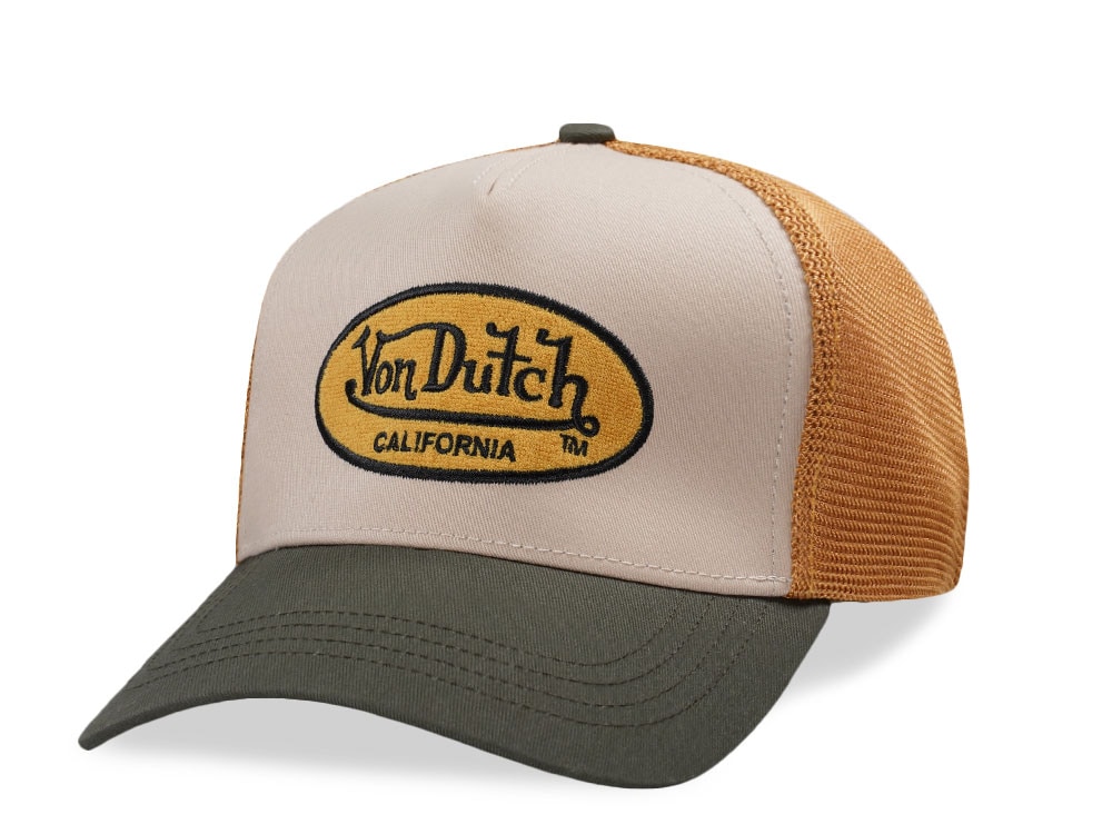 Von Dutch Oval Patch Terry Two Tone Edition Trucker Snapback Casquette