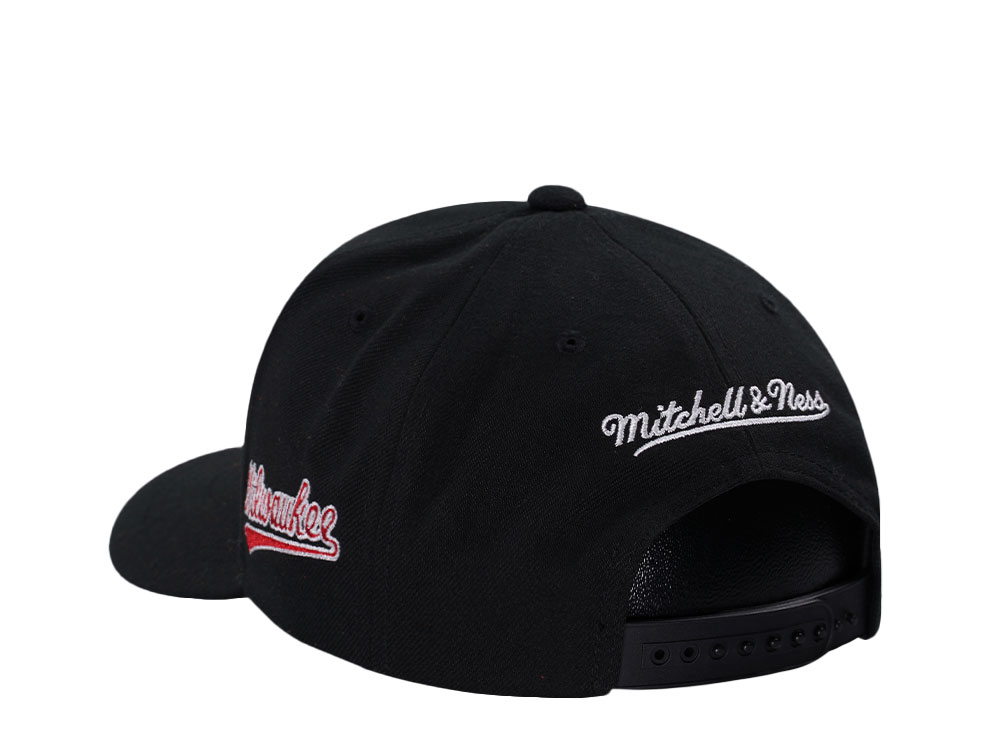 Mitchell & Ness Milwaukee Bucks Hardwood Classic Pro Crown Fit Black Snapback Casquette