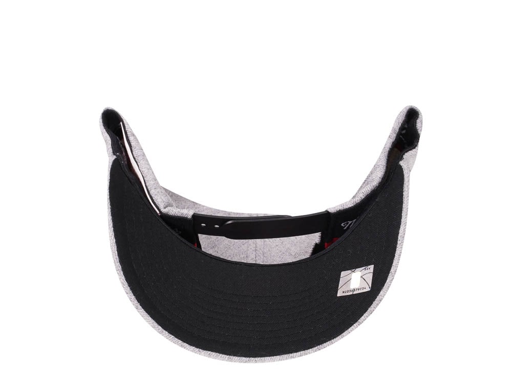 Mitchell & Ness Brooklyn Nets Heather Gray Red Line Solid Flex Snapback Casquette