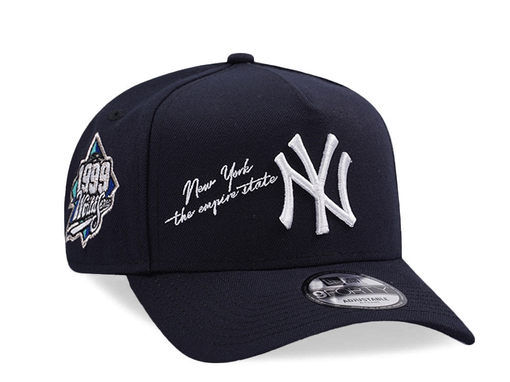 New Era New York Yankees World Series 1999 Navy Prime Edition 9Forty A Frame Snapback Casquette