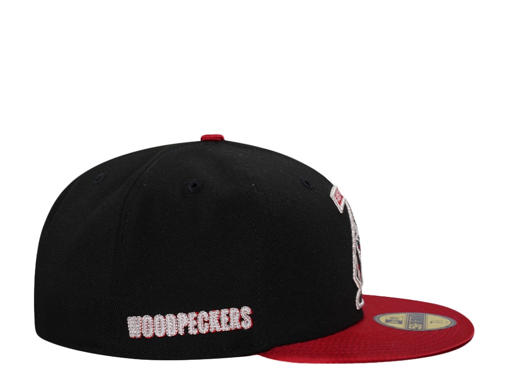New Era Fayetteville Woodpeckers Horror Pack Satin Brim Edition 59Fifty Fitted Casquette