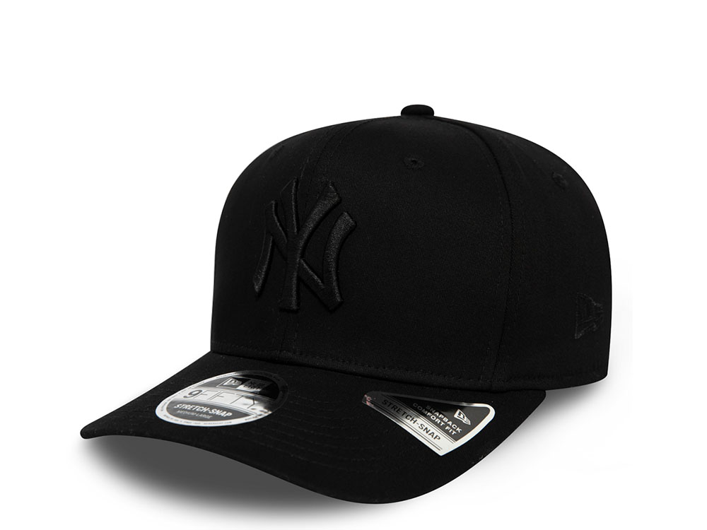 New Era New York Yankees Black on Black 9Fifty Stretch Snapback Casquette