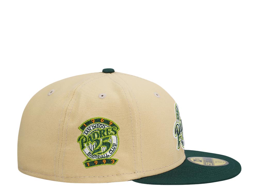 New Era San Diego Padres 25th Anniversary Vegas Gold Two Tone Throwback Edition 59Fifty Fitted Casquette