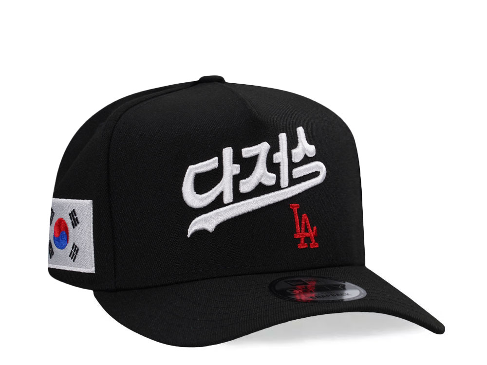 New Era Los Angeles Dodgers Korean Script Black Prime Edition 9Fifty A Frame Snapback Casquette