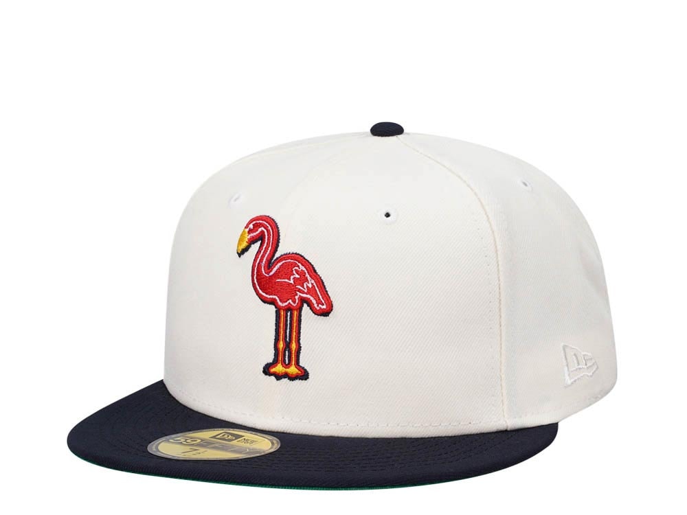 New Era Miami Beach Flamingos Chrome Two Tone Throwback Edition 59Fifty Fitted Casquette