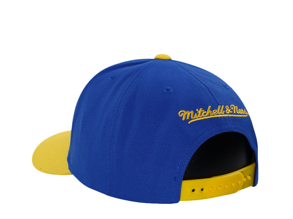 Mitchell & Ness Golden State Warriors Hardwood Classic Pro Crown Fit Blue Snapback Casquette