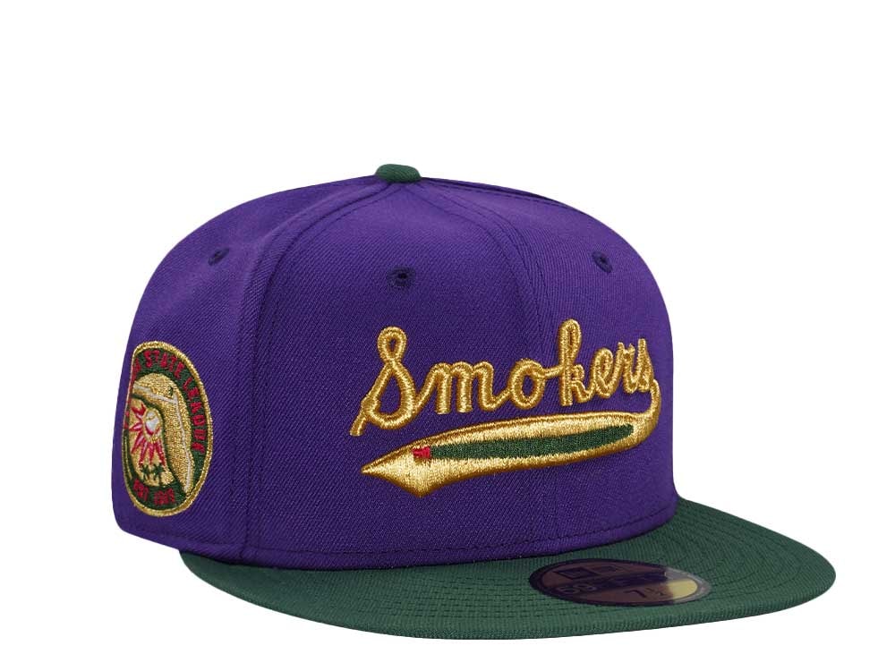 New Era Tampa Smokers Purple Gold Two Tone Edition 59Fifty Fitted Casquette