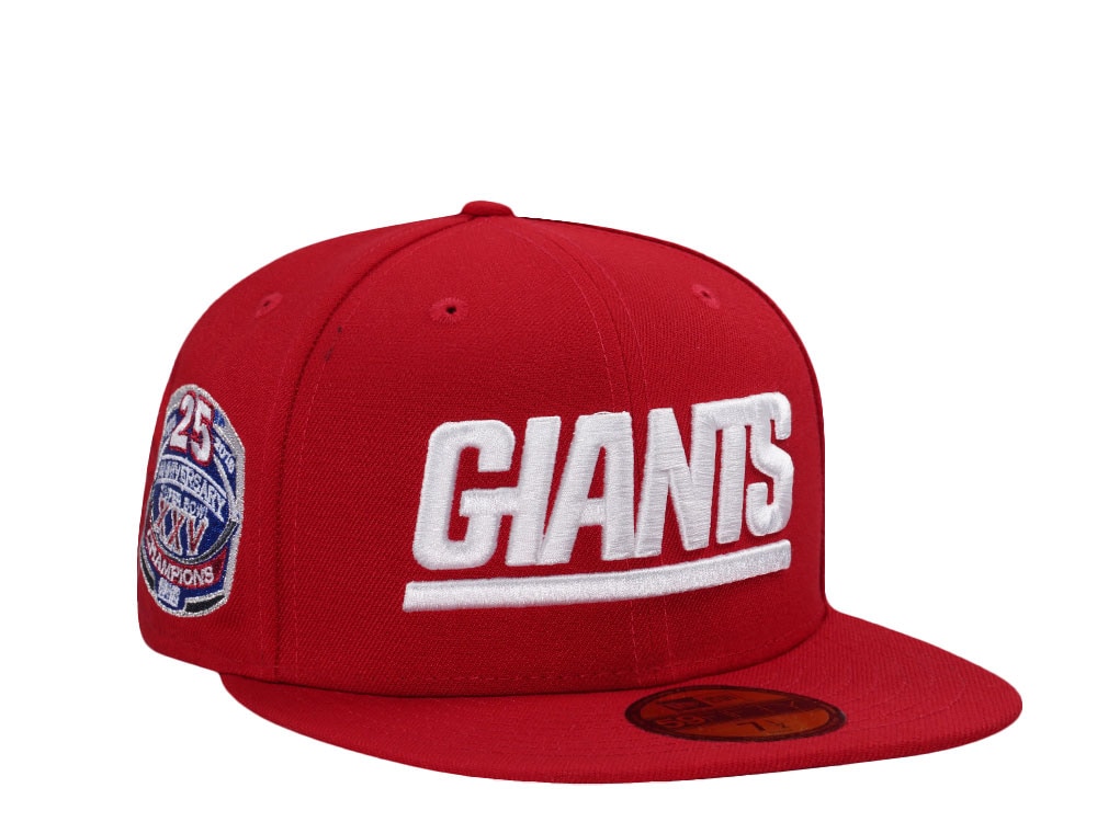 New Era New York Giants 25th Anniversary Red Prime Edition 59Fifty Fitted Casquette