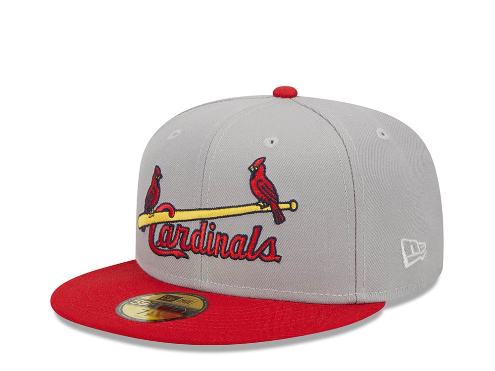 New Era St. Louis Cardinals Gray Retro Script 100th Anniversary Throwback Edition 59Fifty Fitted Casquette