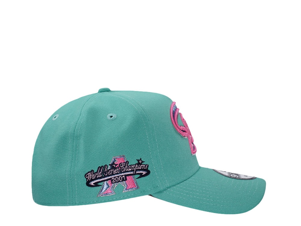 New Era Arizona Diamondbacks World Series Champions 2001 Candy Mint Prime Edition 9Forty A Frame Snapback Casquette