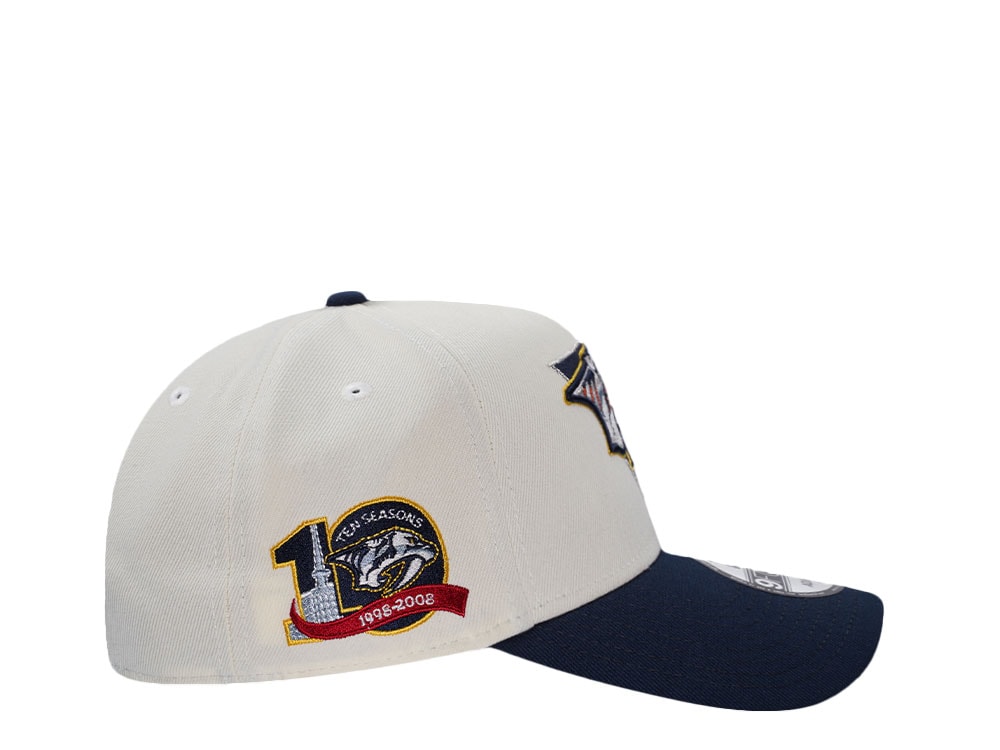 New Era Nashville Predators 10 Seasons Chrome Two Tone Edition 9Forty A Frame Snapback Casquette