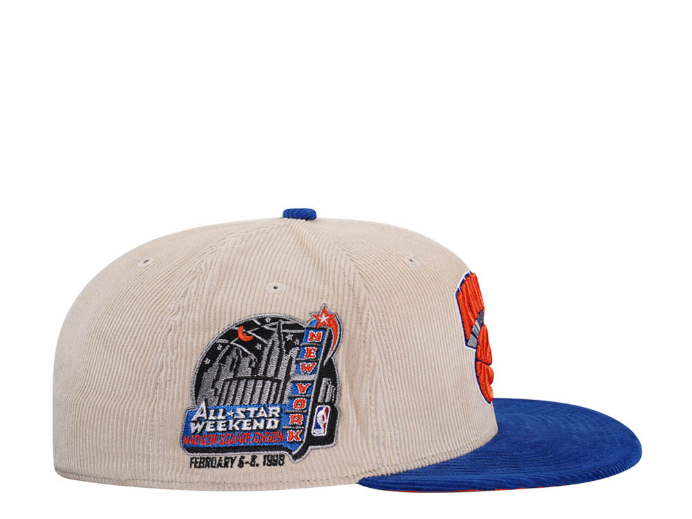 Mitchell & Ness New York Knicks All Star 1998 Two Tone Hardwood Classic Cord Edition Dynasty Fitted Casquette