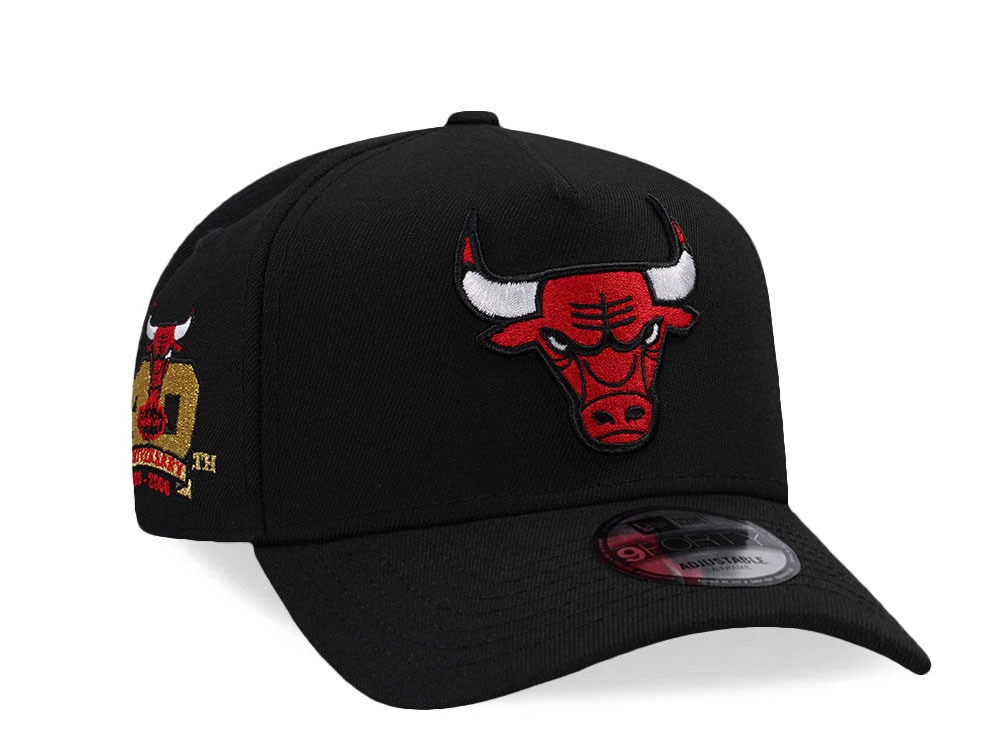 New Era Chicago Bulls 40th Anniversary Black Prime Edition 9Forty A Frame Snapback Casquette