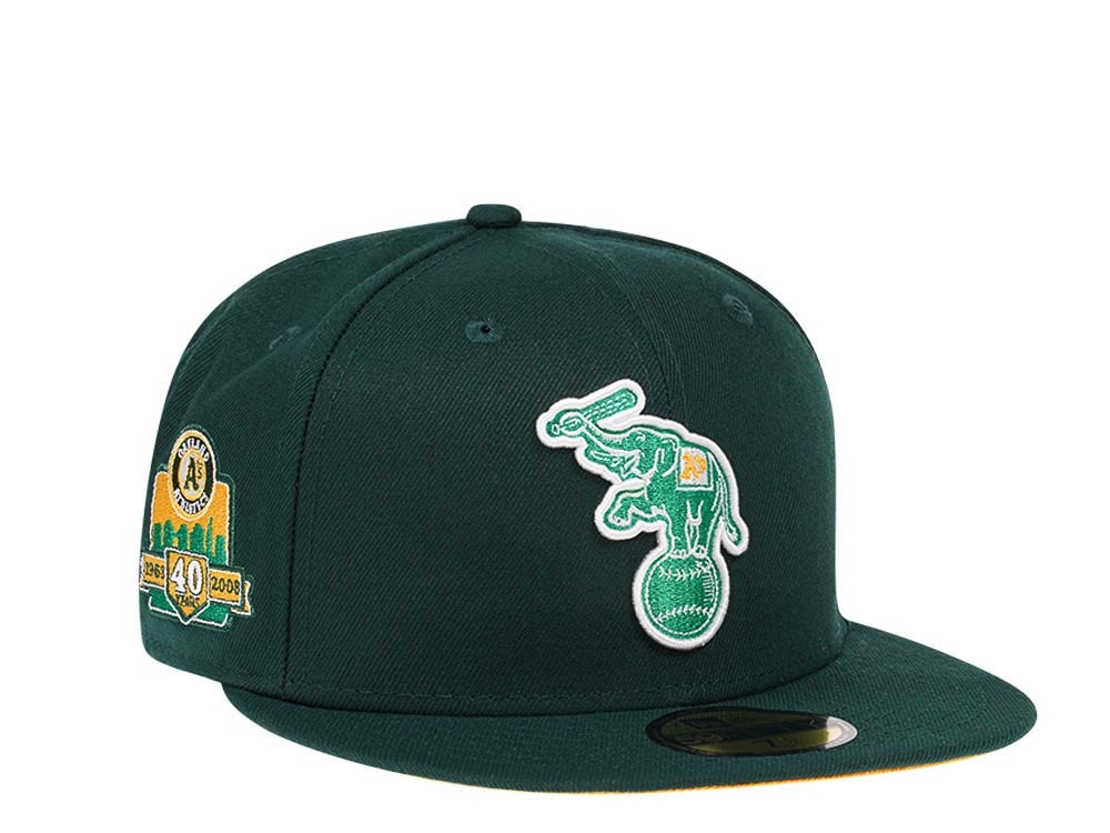 New Era Oakland Athletics 40th Anniversary Dark Green Color Team Edition 59Fifty Fitted Casquette