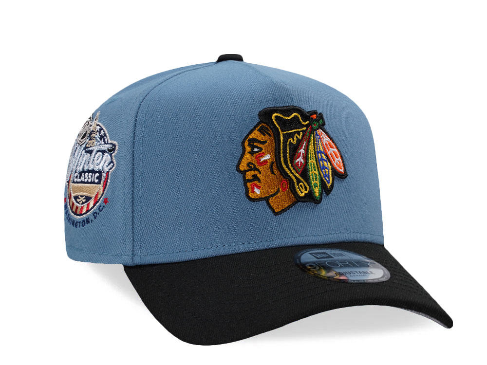 New Era Chicago Blackhawks Winter Classic 2015 Blue Two Tone Edition 9Forty A Frame Snapback Casquette