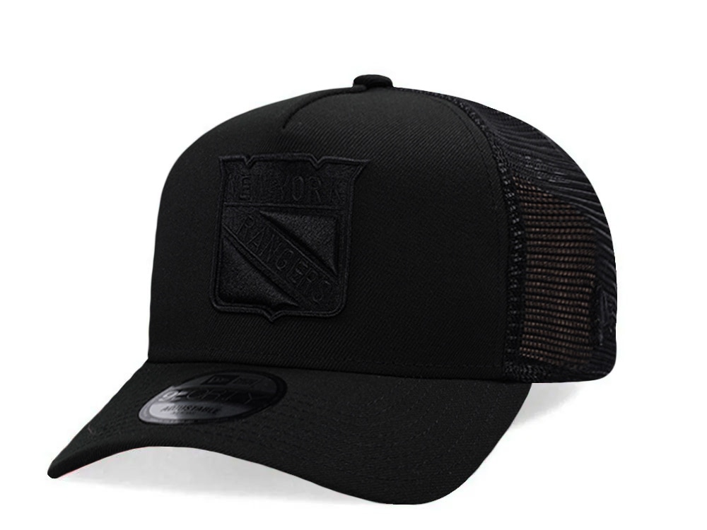 New Era New York Rangers Black Prime Edition 9Forty A Frame Trucker Snapback Casquette