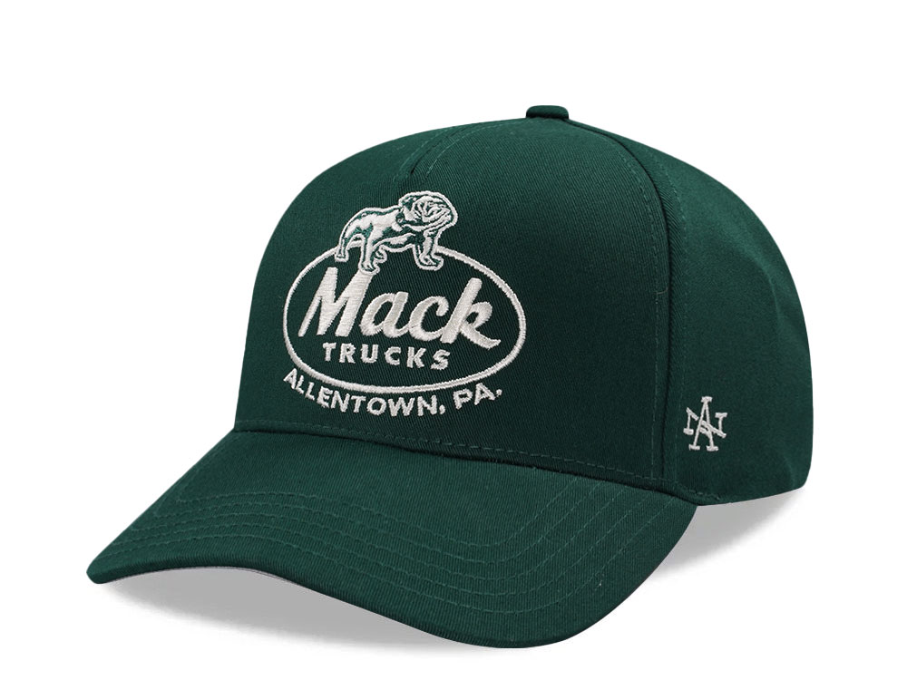American Needle Mack Truck Twill Valin Patch Green Snapback Casquette
