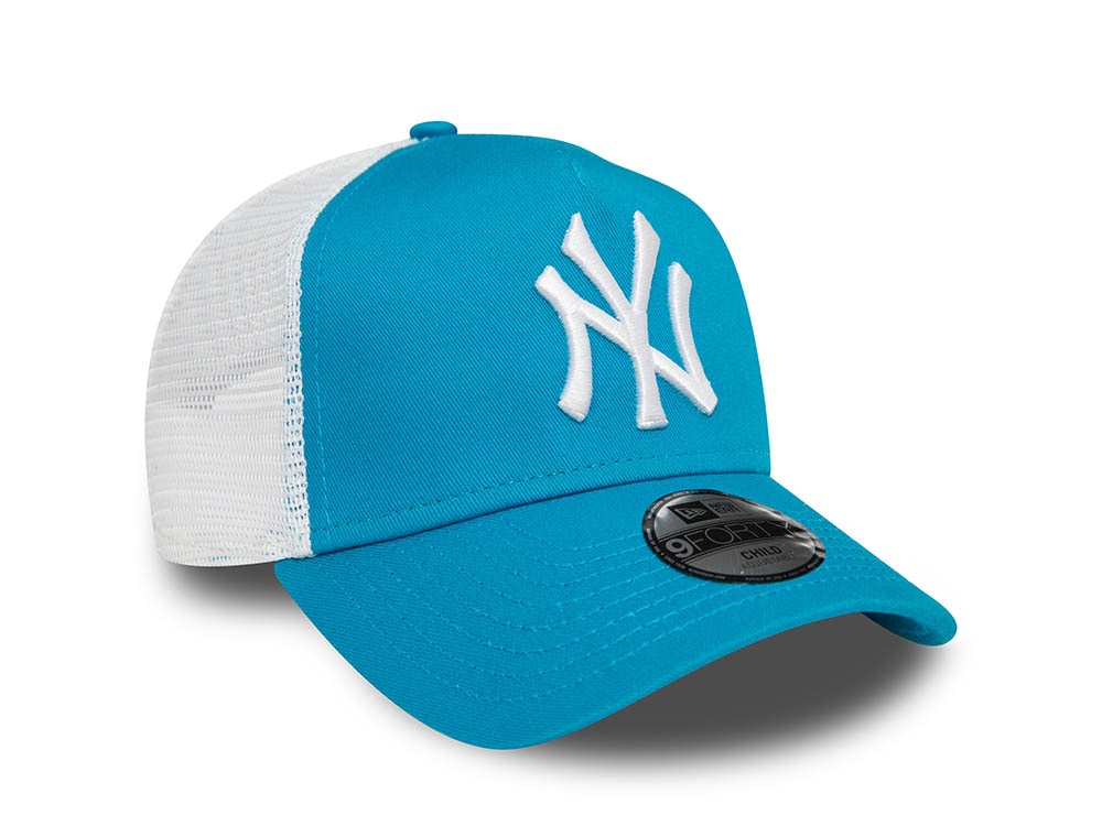 New Era New York Yankees League Essential Blue Kids 9Forty A Frame Trucker Snapback Casquette