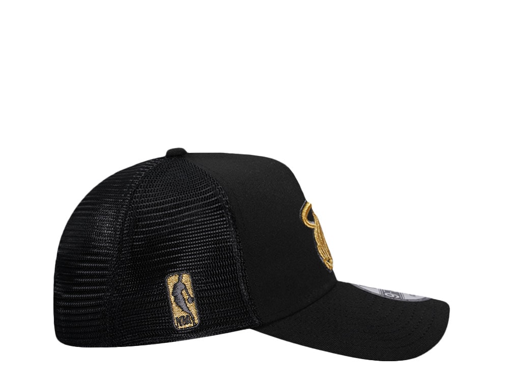 New Era Miami Heat Black Gold Classic Trucker Edition A Frame 9Forty Casquette
