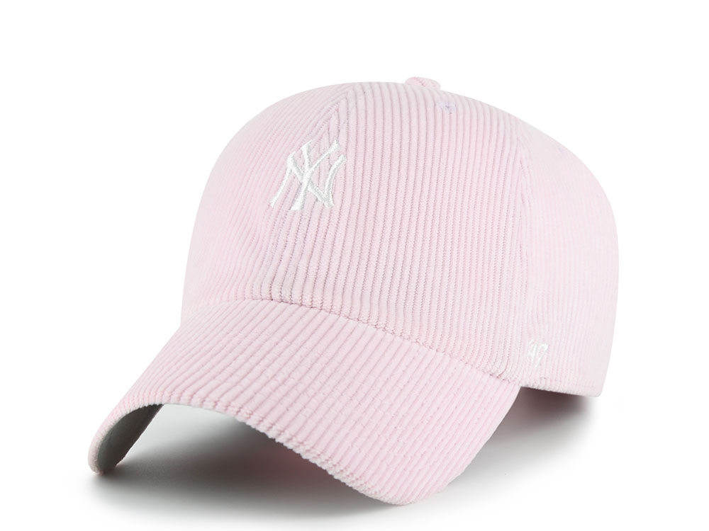 47 Brand New York Yankees Corduroy Pink Base Runner Clean Up Strapback Casquette