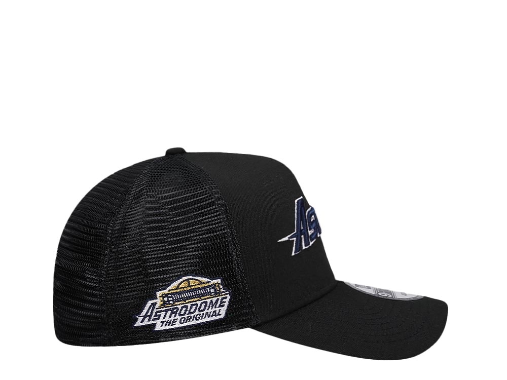 New Era Houston Astros Astrodome Black Throwback 9Forty A Frame Trucker Snapback Casquette