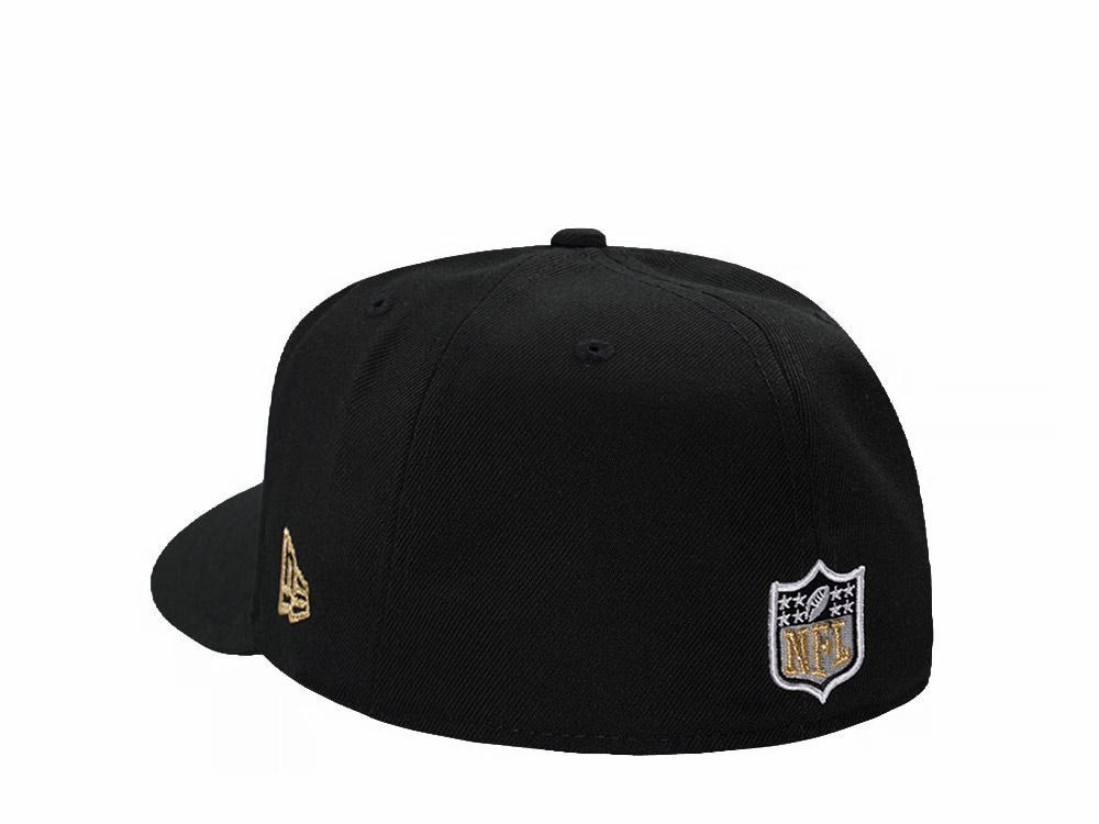 New Era New Orleans Saints Black Classic Edition Pre Curved 59Fifty Fitted Casquette