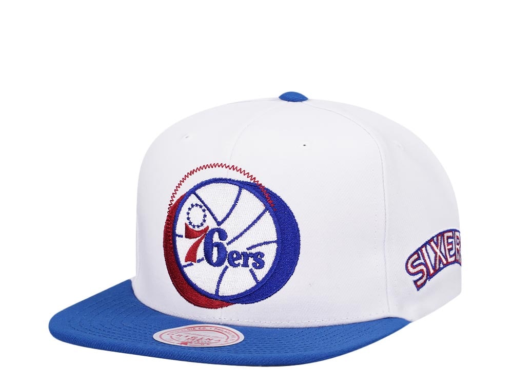 Mitchell & Ness Philadelphia 76ers Logo Blur Hardwood Classic Snapback Casquette