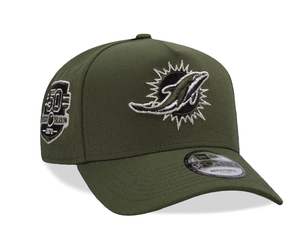 New Era Miami Dolphins 50 Perfect Season Green Realtree Edition 9Forty A Frame Snapback Casquette