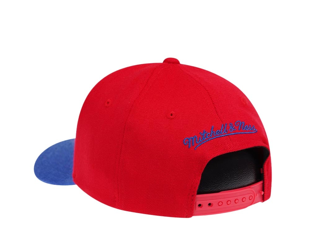 Mitchell & Ness Los Angeles Clippers Team Two Tone Red Line Solid Flex Snapback Casquette