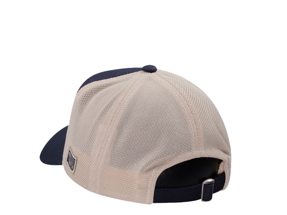 Von Dutch Embroidery Oval Patch Navy Trucker Strapback Casquette