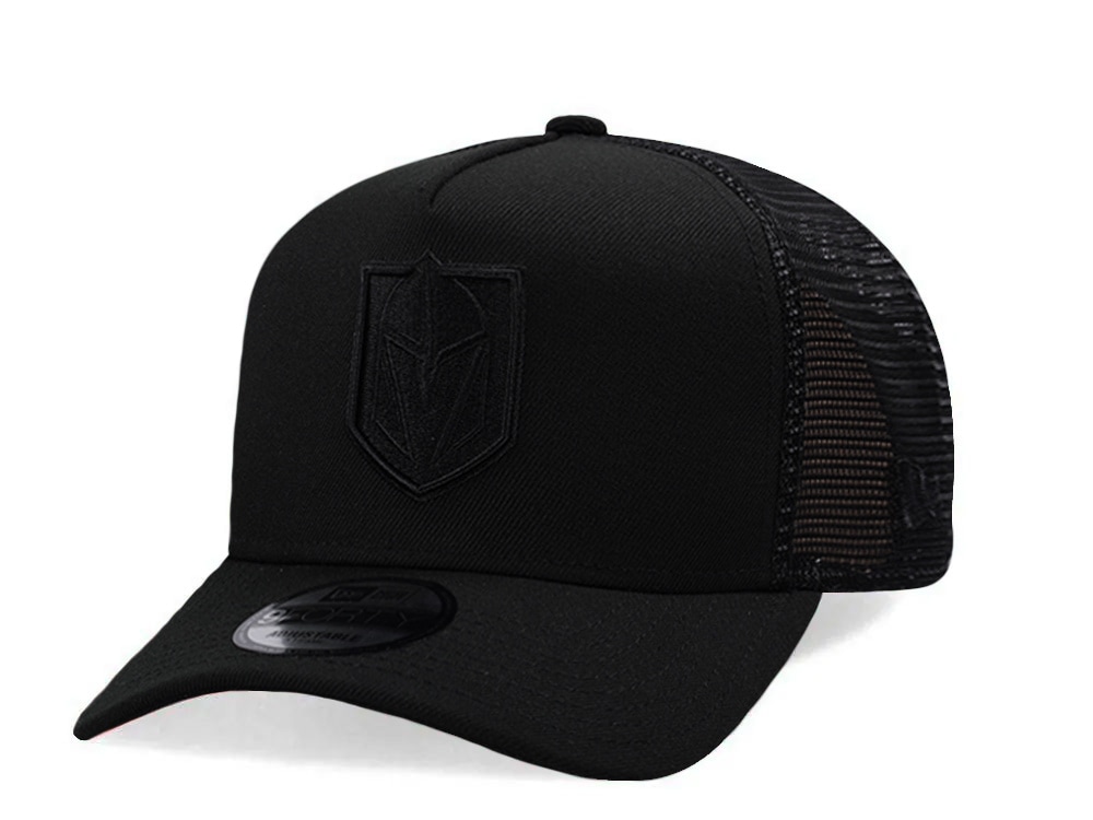 New Era Vegas Golden Knights Black Prime Edition 9Forty A Frame Trucker Snapback Casquette