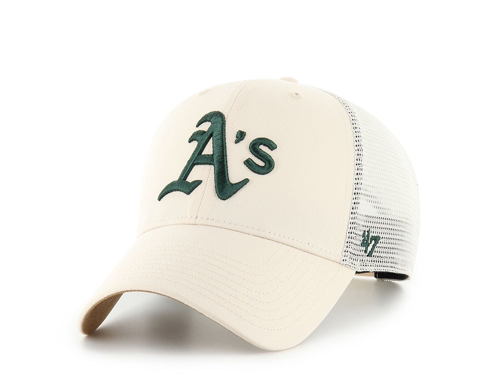 47Brand Oakland Athletics Natural Branson Sure Shot Edition Trucker MVP Snapback Casquette