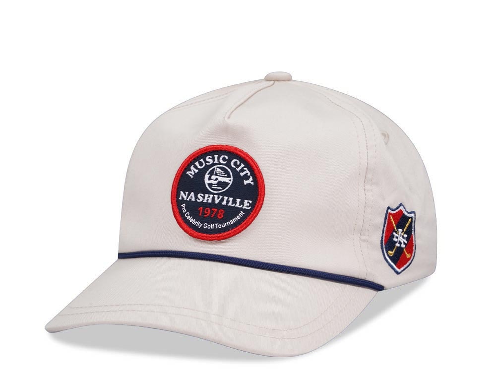 American Needle Music City Nashville 1978 Lightweight Rope Stone Snapback Casquette