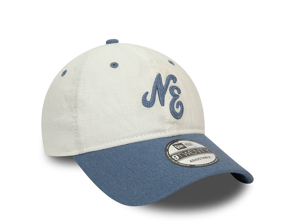 New Era Linen Script Blue 9Twenty Strapback Casquette
