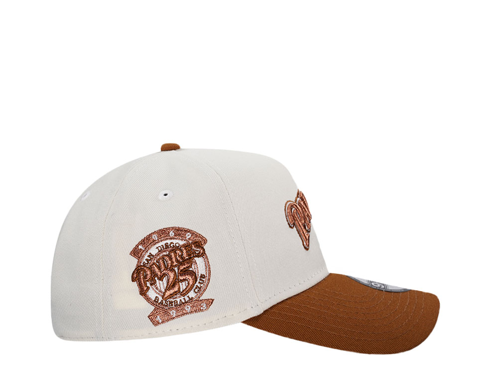 New Era San Diego Padres Chrome Copper Two Tone 9Forty A Frame Snapback Casquette