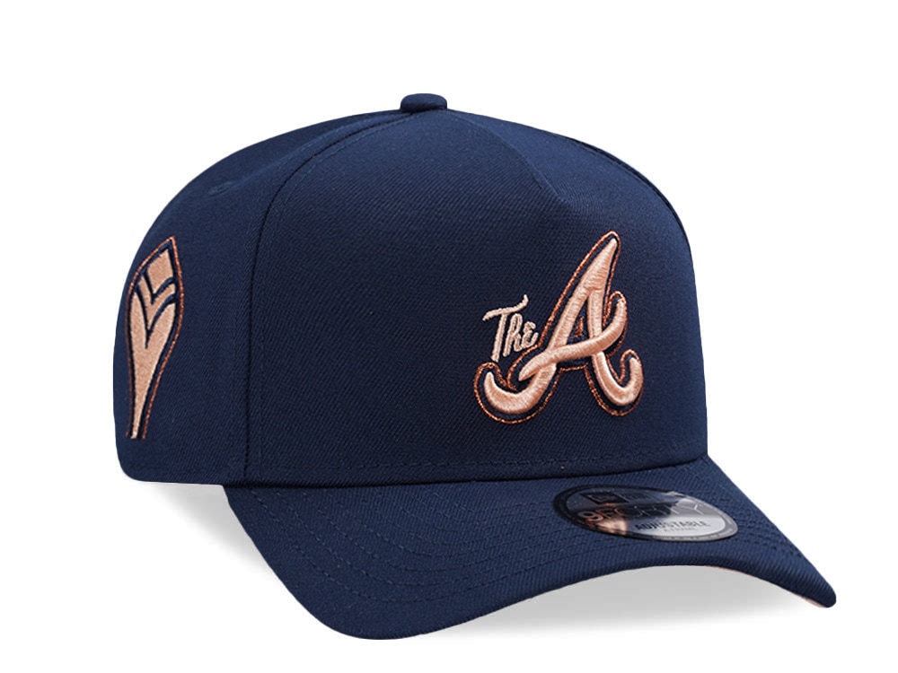 New Era Atlanta Braves Cooperstown Classic Ocean Blue Prime Edition 9Forty A Frame Snapback Casquette