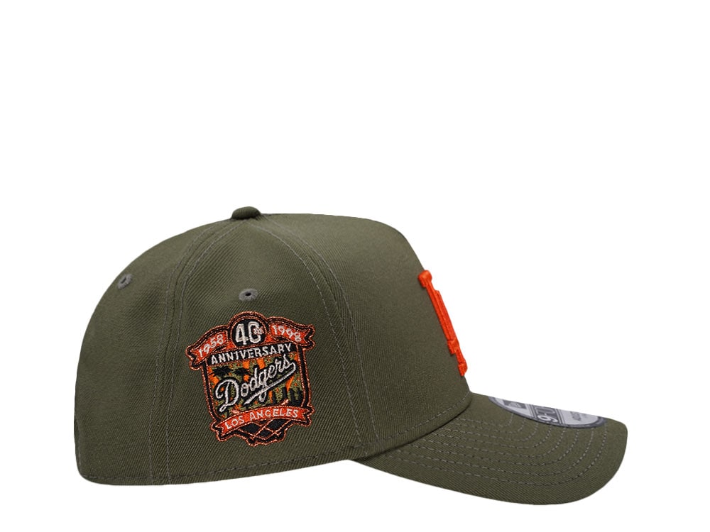 New Era Los Angeles Dodgers 40th Anniversary Olive Prime Edition 9Forty A Frame Snapback Casquette
