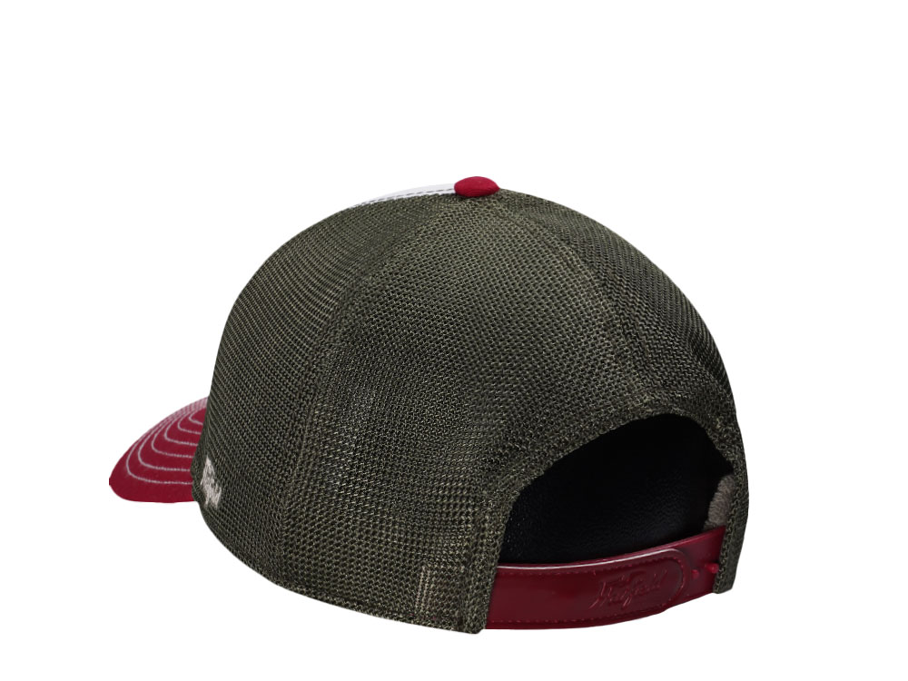 Hatfield Bull White Dark Green Trucker Snapback Casquette
