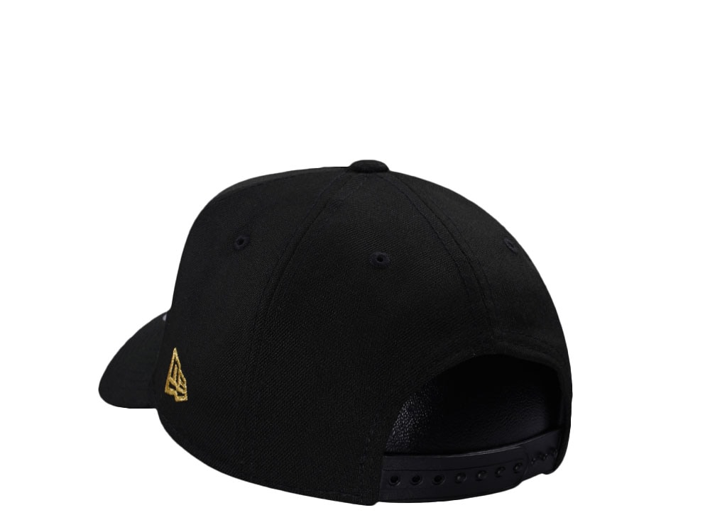 New Era Mexico Aztec Skull Warrior Metallic Black Prime Edition 9Forty A Frame Snapback Casquette