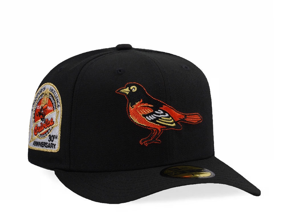 New Era Baltimore Orioles 30th Anniversary Black Prime Edition 59Fifty Pre Curved Fitted Casquette
