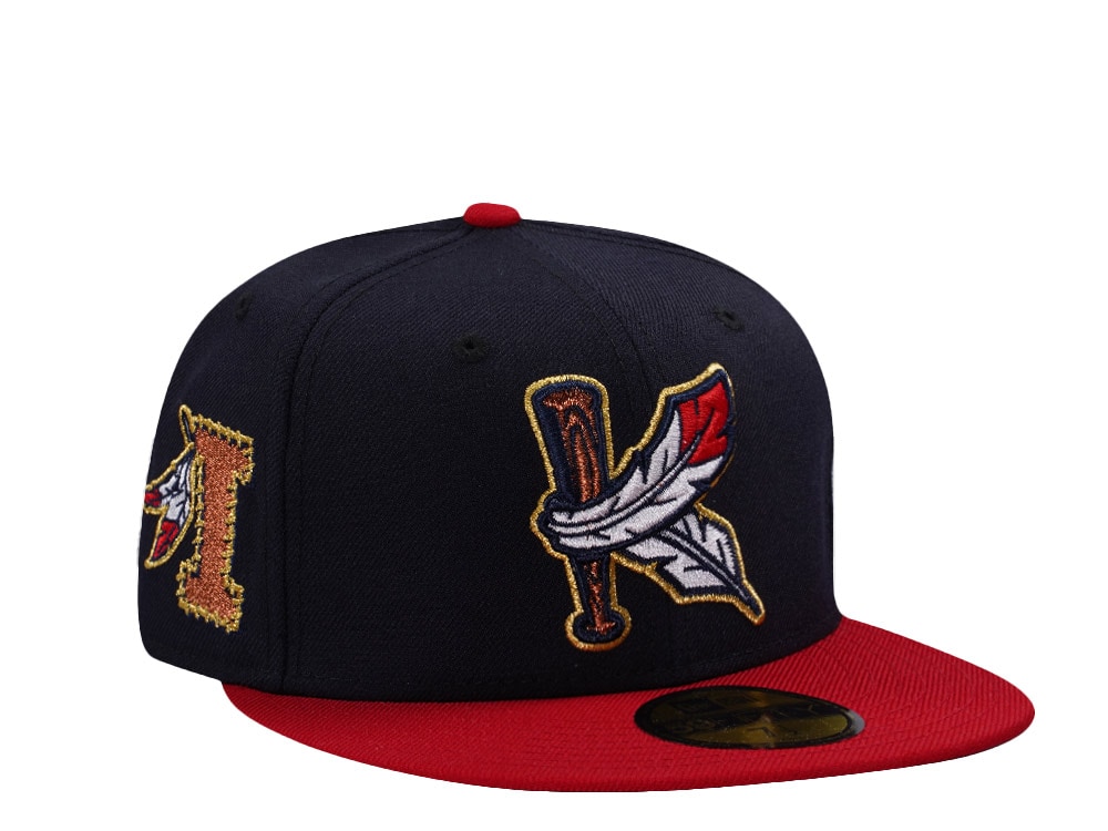 New Era Kinston Indians Navy Wool Two Tone Edition 59Fifty Fitted Casquette