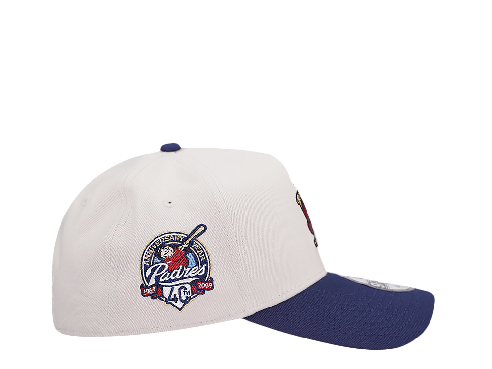 New Era San Diego Padres 40th Anniversary Stone Two Tone Throwback 9Forty A Frame Snapback Casquette