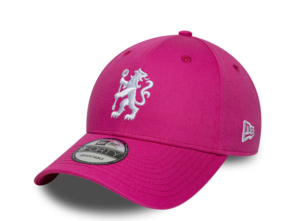 New Era Chelsea Fc Lion Crest Pink 9Forty Snapback Casquette