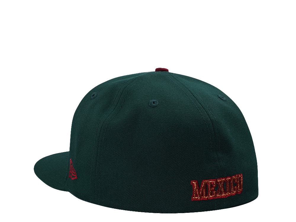 New Era Mexico Eagle Temple Dark Green Prime Edition 59Fifty Fitted Casquette